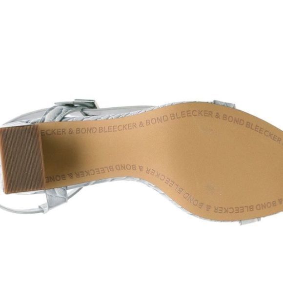 ZAGORA SANDAL Bleecker & Bond size women's 8.5 block heels proms weddings NEW - Picture 6 of 7